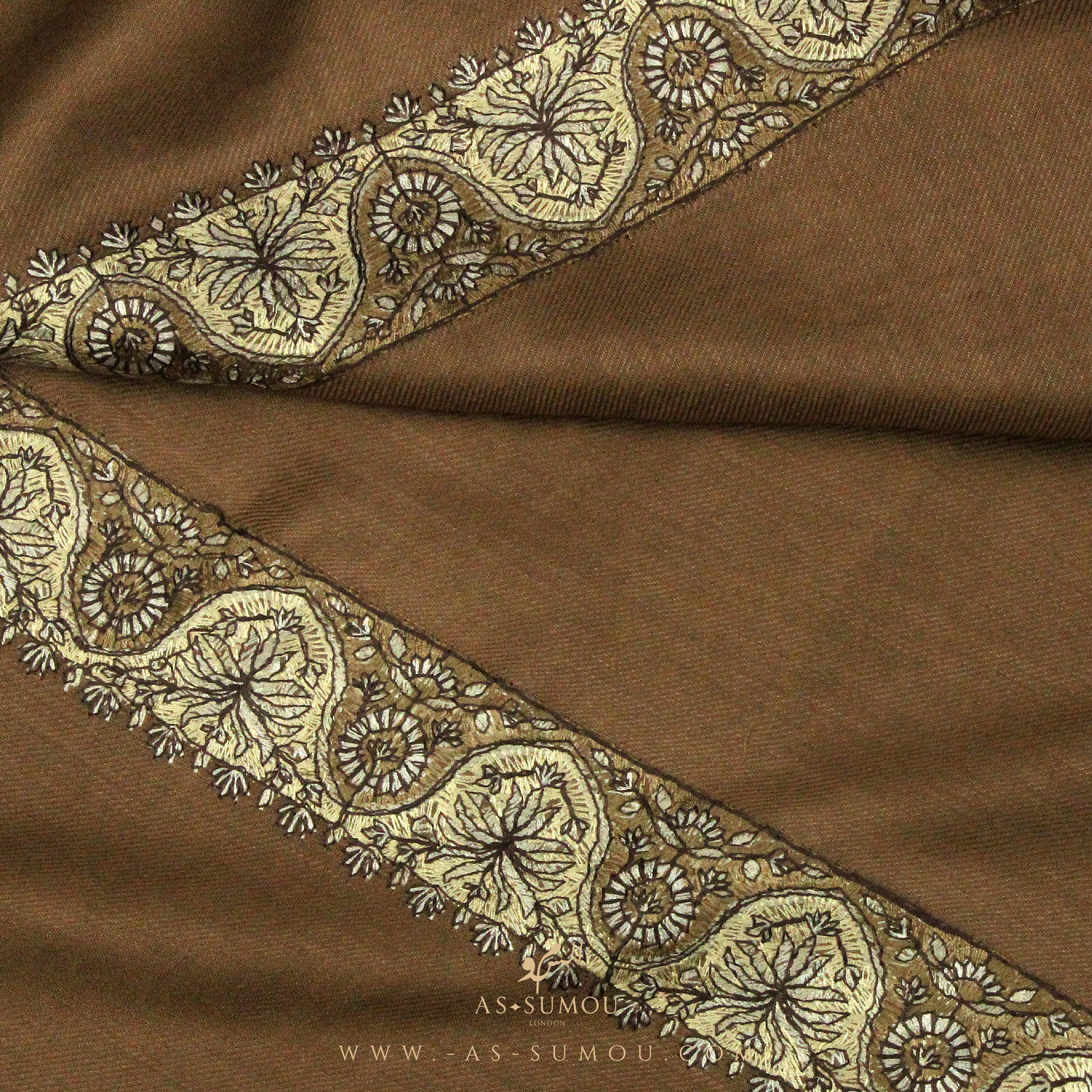 PREMIUM BROWN AUTHENTIC YEMENI SHEMAGH SCARF SE37