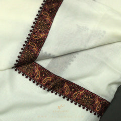 PREMIUM WHITE AUTHENTIC YEMENI SHEMAGH SCARF WH55