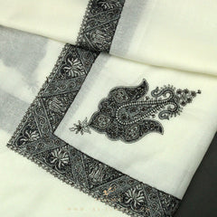 PREMIUM WHITE AUTHENTIC YEMENI SHEMAGH SCARF WH57