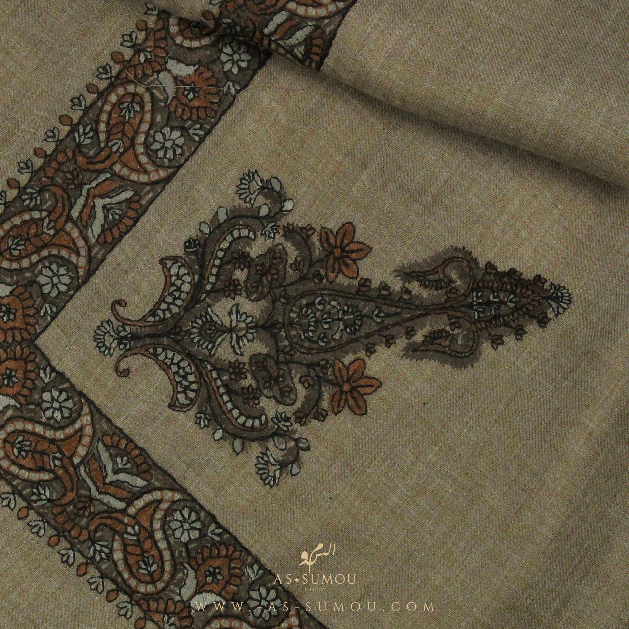 PREMIUM BEIGE AUTHENTIC YEMENI SHEMAGH SCARF SE42