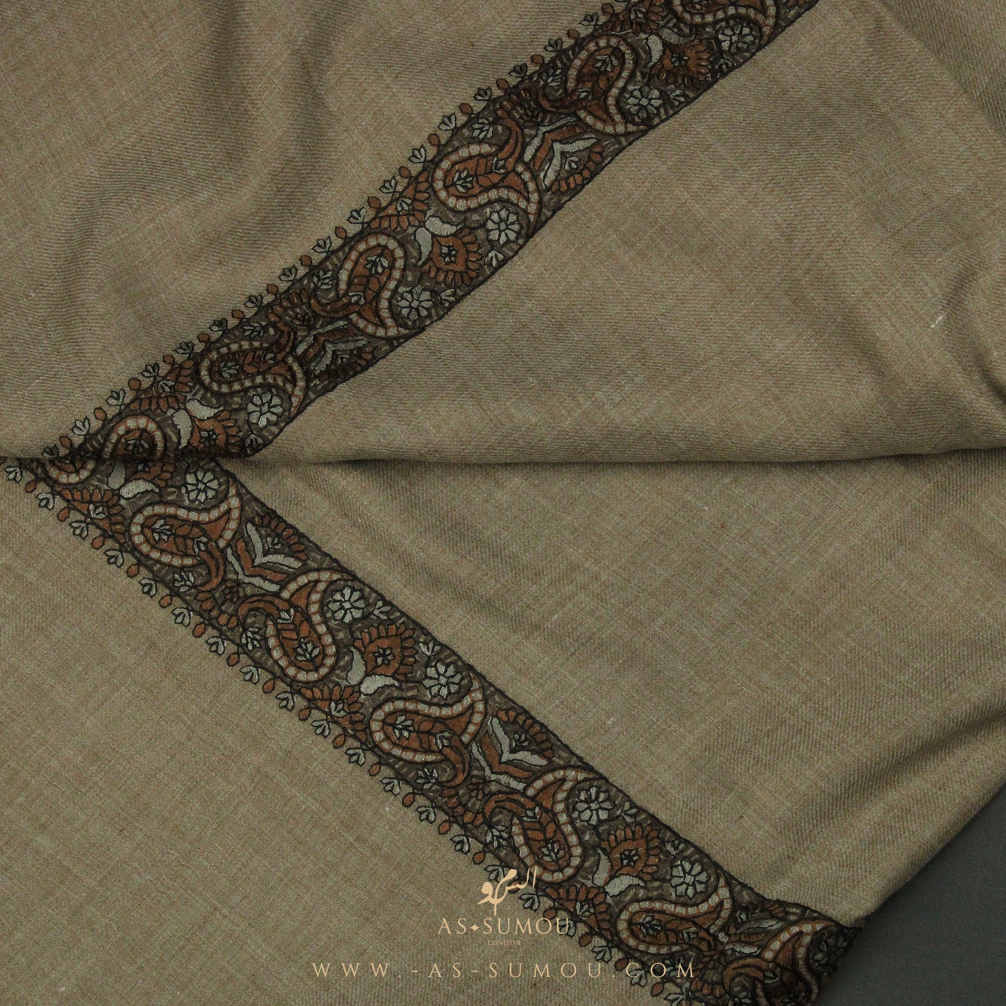 PREMIUM BEIGE AUTHENTIC YEMENI SHEMAGH SCARF SE42