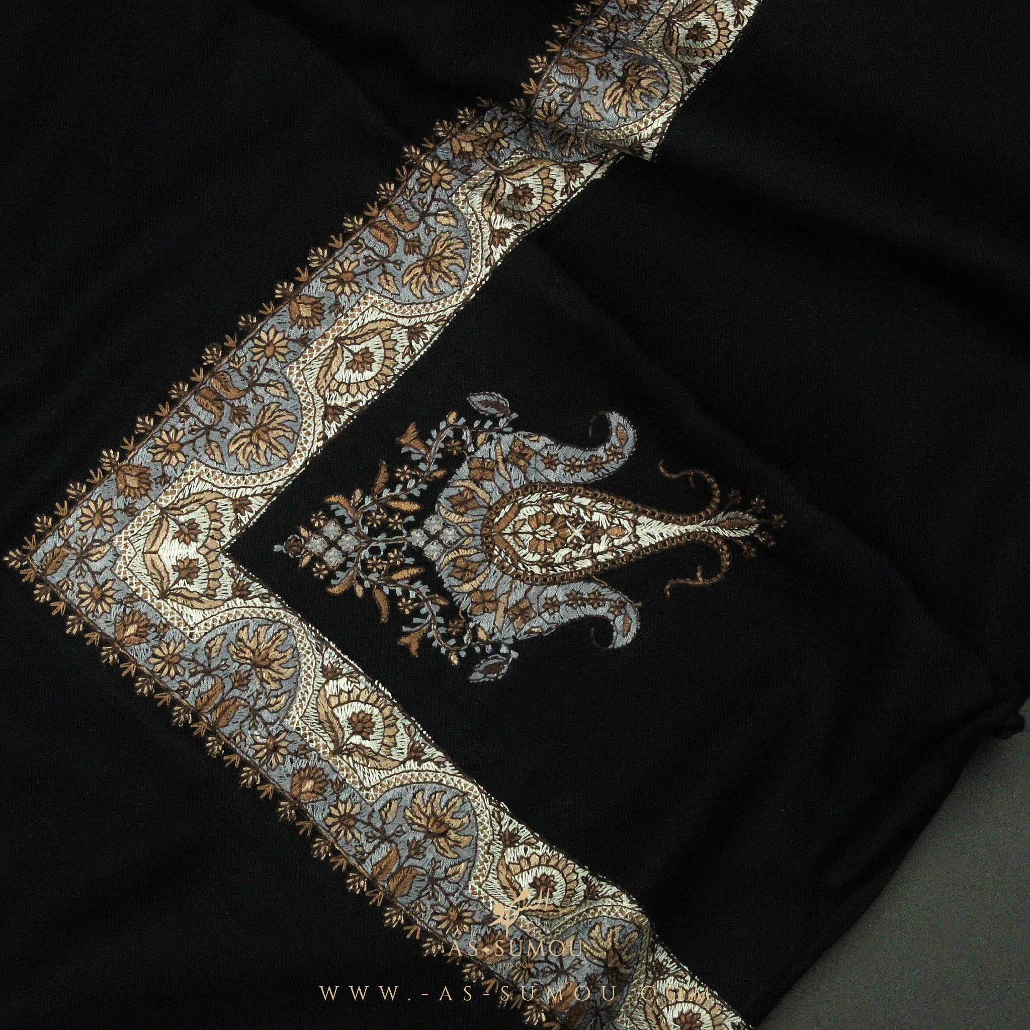 PREMIUM BLACK AUTHENTIC YEMENI SHEMAGH SCARF BL36