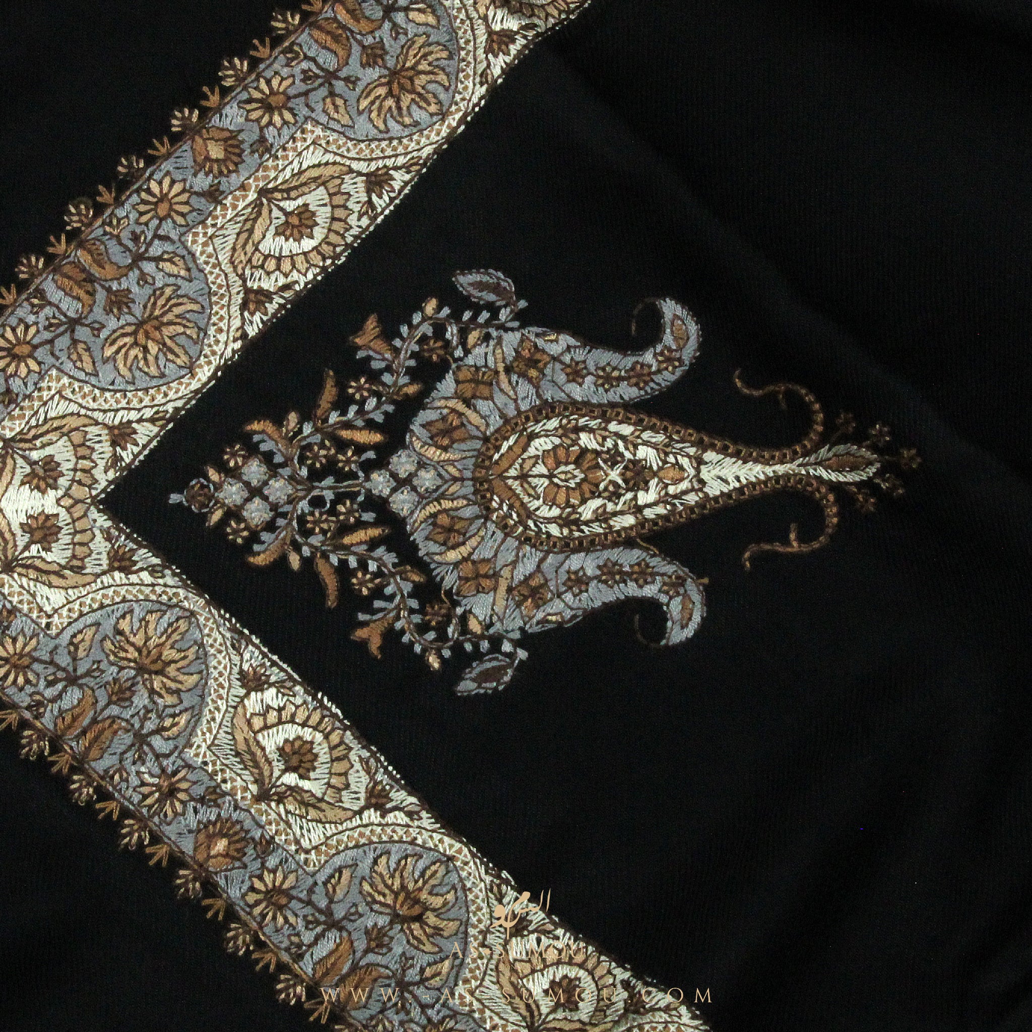 PREMIUM BLACK AUTHENTIC YEMENI SHEMAGH SCARF BL36