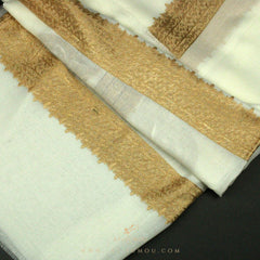 PREMIUM WHITE AUTHENTIC YEMENI SHEMAGH SCARF WH60