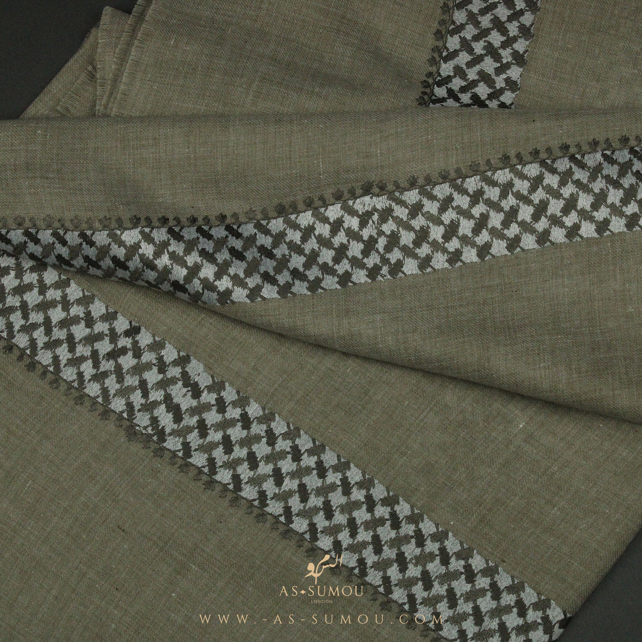 PREMIUM BROWN KEFFIYEH INSPIRED SHEMAGH SCARF VW9