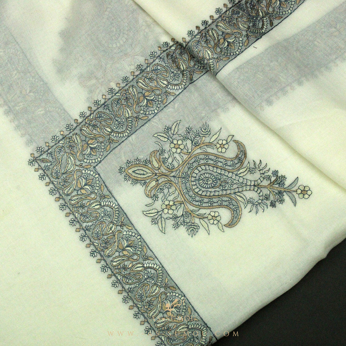 PREMIUM WHITE AUTHENTIC YEMENI SHEMAGH SCARF WH63