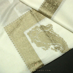 PREMIUM WHITE AUTHENTIC YEMENI SHEMAGH SCARF WH81