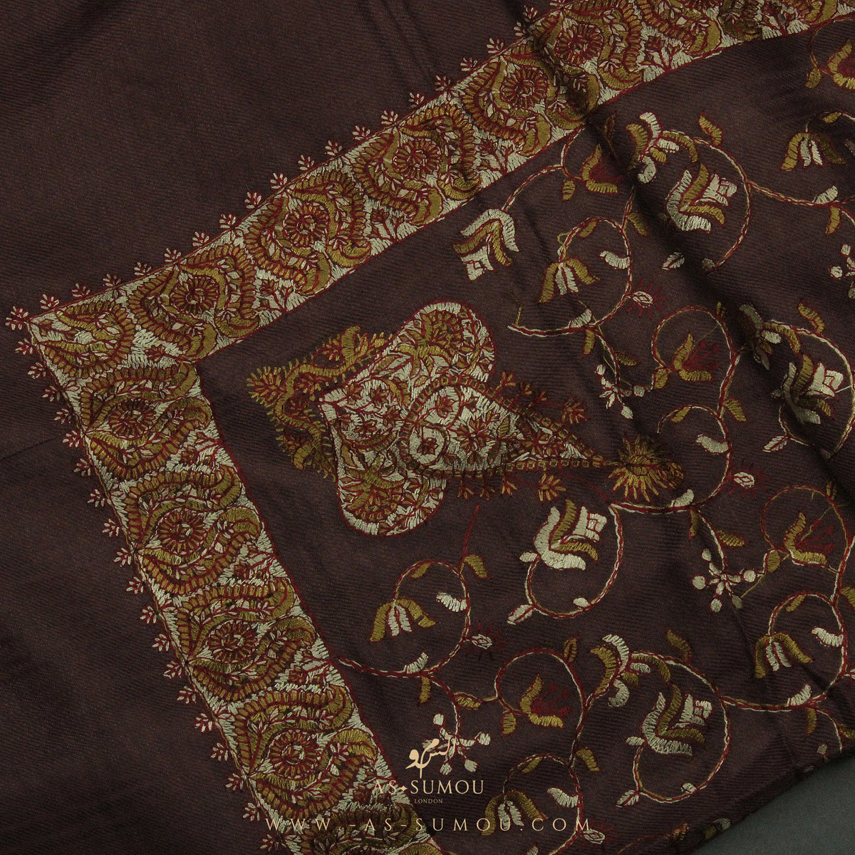 PREMIUM BROWN AUTHENTIC HIJAZI SHEMAGH SCARF HJ22