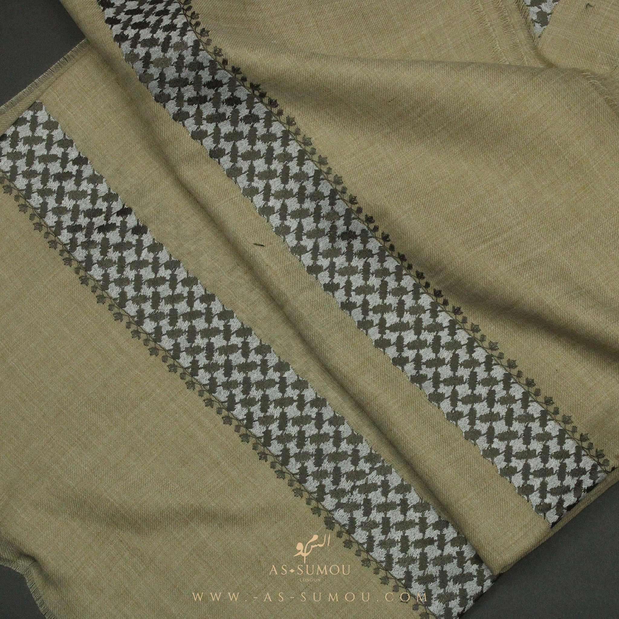 PREMIUM BROWN KEFFIYEH INSPIRED SHEMAGH SCARF VW19