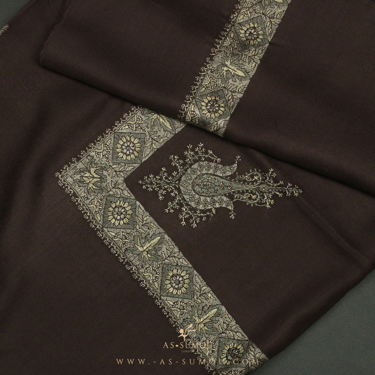 PREMIUM BROWN AUTHENTIC YEMENI SHEMAGH SCARF SE65