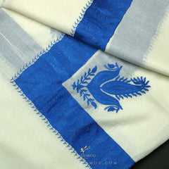 PREMIUM WHITE ELEGANT QATARI SHEMAGH SCARF QR30