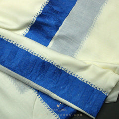 PREMIUM WHITE ELEGANT QATARI SHEMAGH SCARF QR30