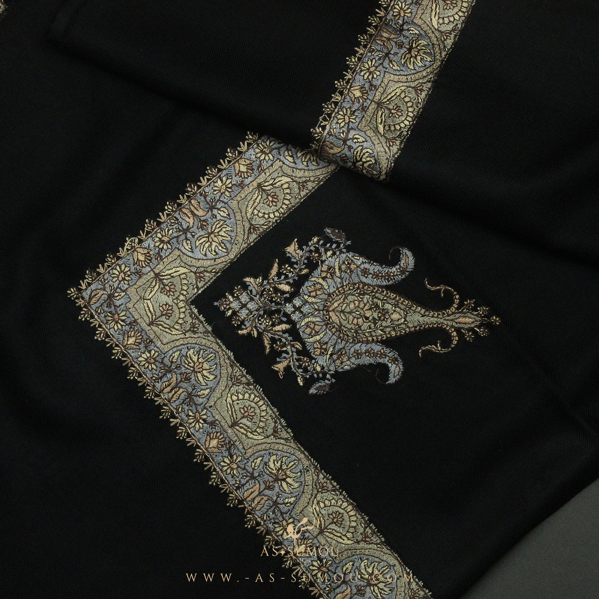 PREMIUM BLACK AUTHENTIC YEMENI SHEMAGH SCARF BL59