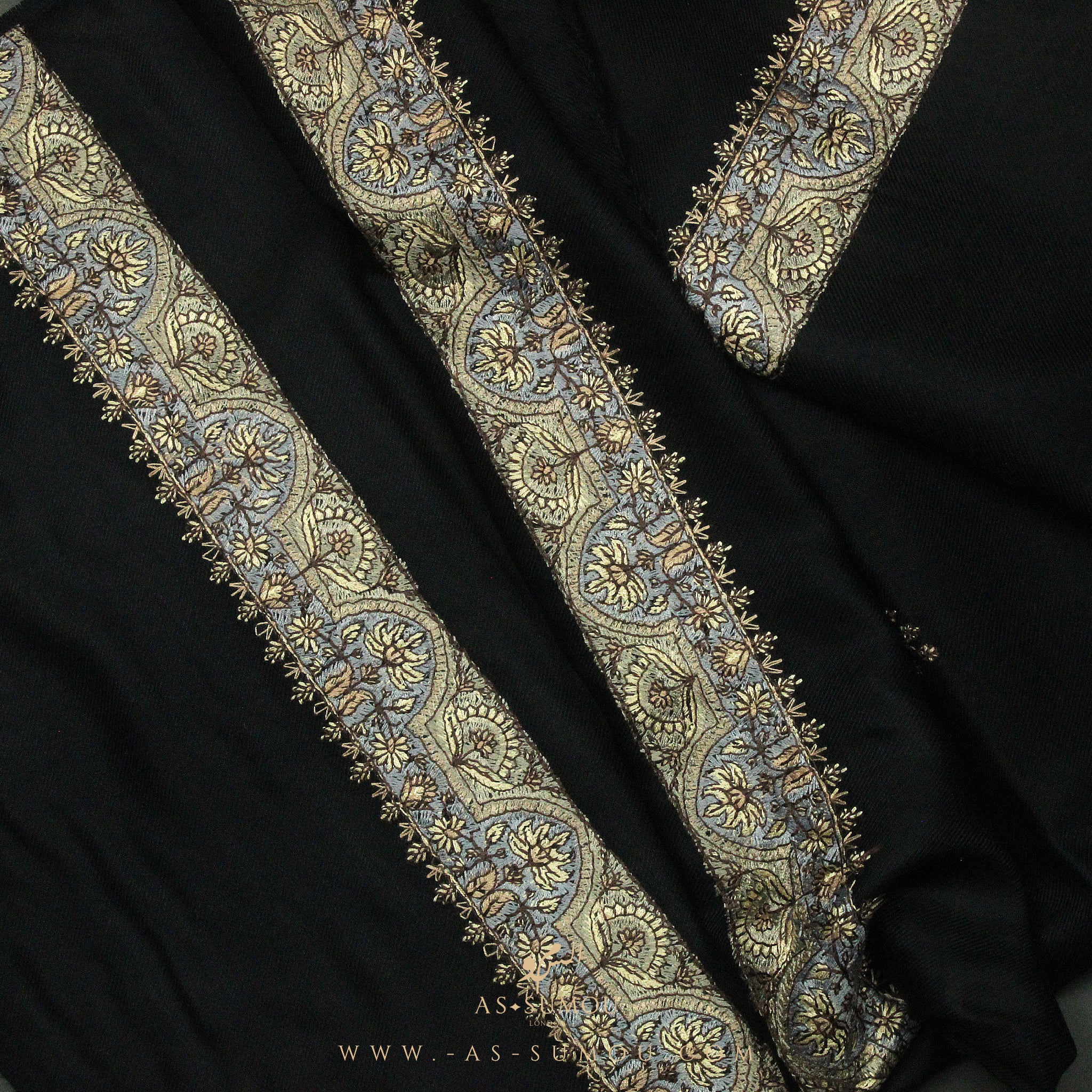 PREMIUM BLACK AUTHENTIC YEMENI SHEMAGH SCARF BL59