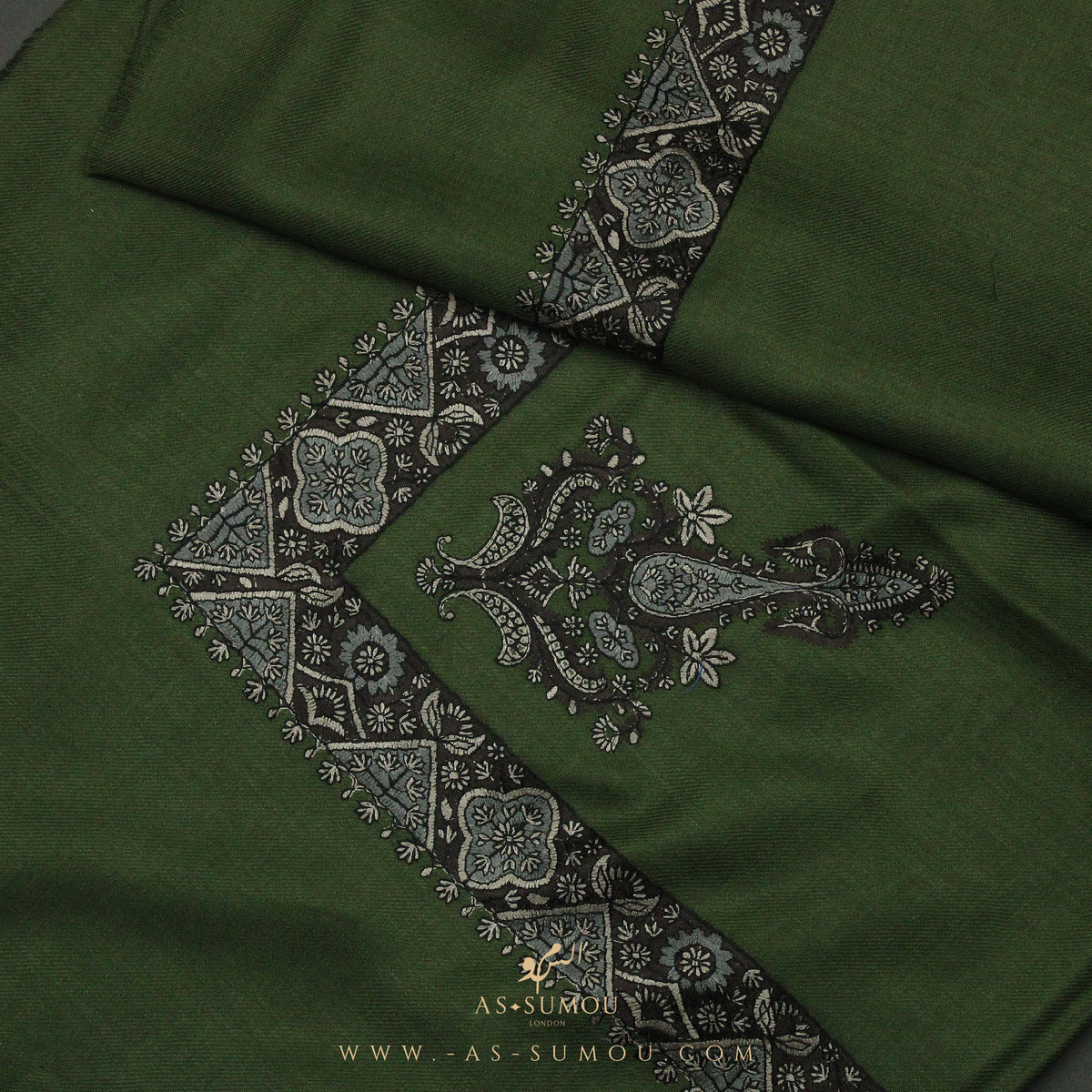 PREMIUM GREEN AUTHENTIC YEMENI SHEMAGH SCARF SE78