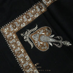 PREMIUM BLACK AUTHENTIC YEMENI SHEMAGH SCARF BL9