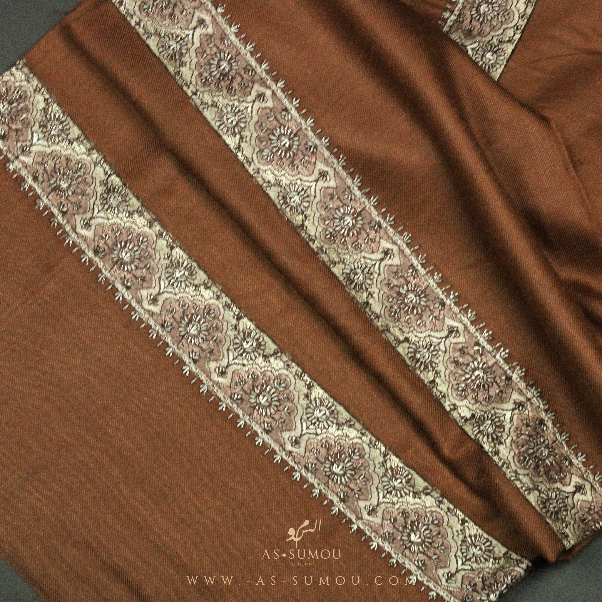 PREMIUM BROWN AUTHENTIC YEMENI SHEMAGH SCARF SE63