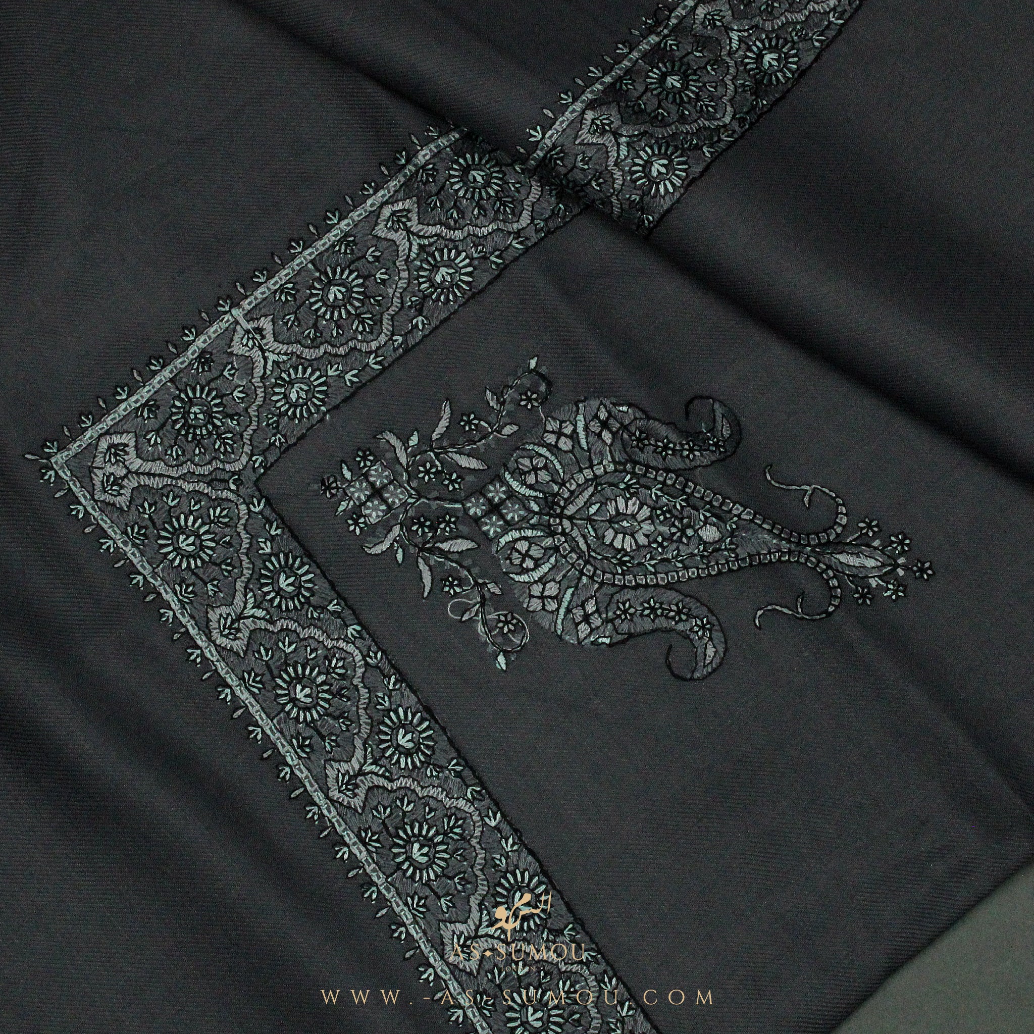 PREMIUM GREY AUTHENTIC YEMENI SHEMAGH SCARF SE21