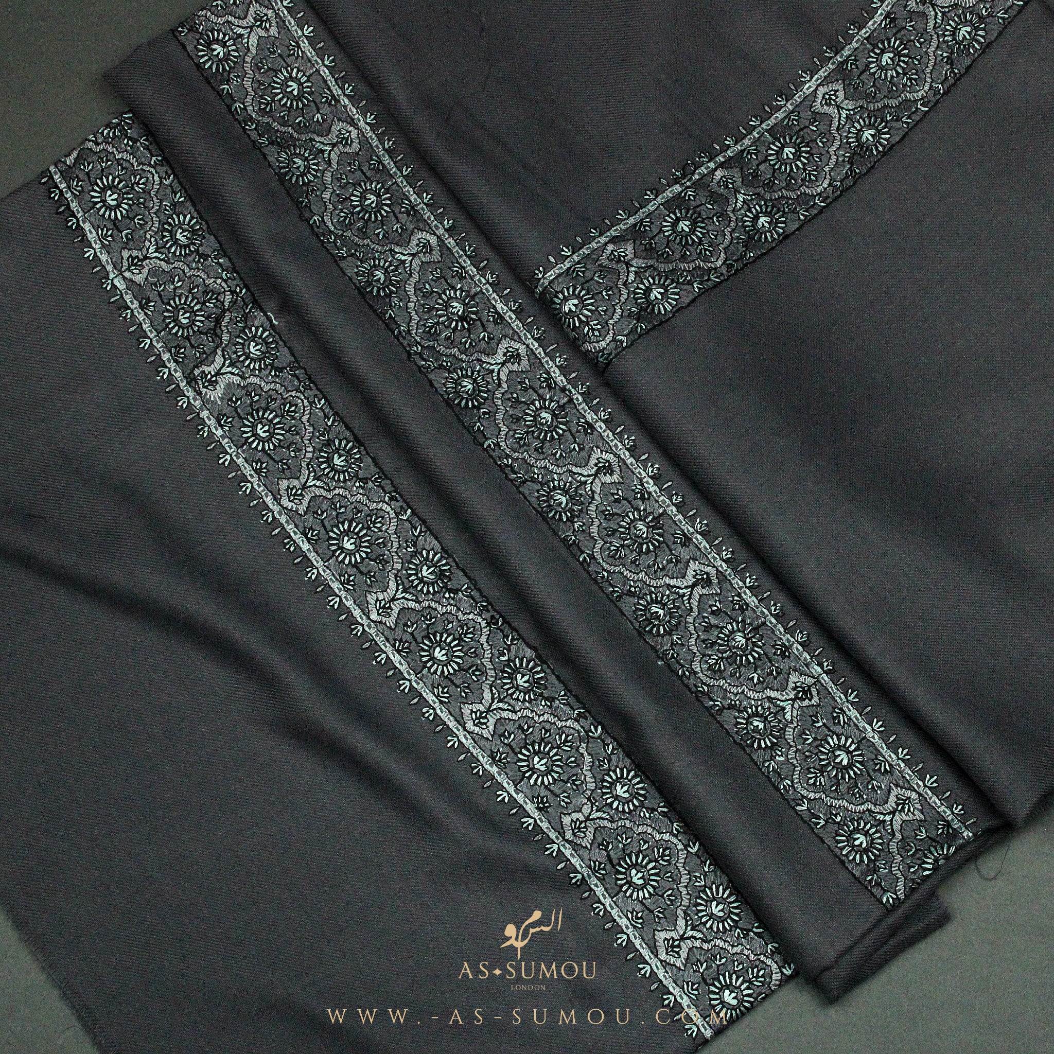 PREMIUM GREY AUTHENTIC YEMENI SHEMAGH SCARF SE21