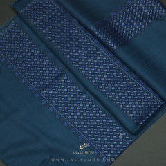 PREMIUM BLUE AUTHENTIC OMANI MASSAR SCARF OM21