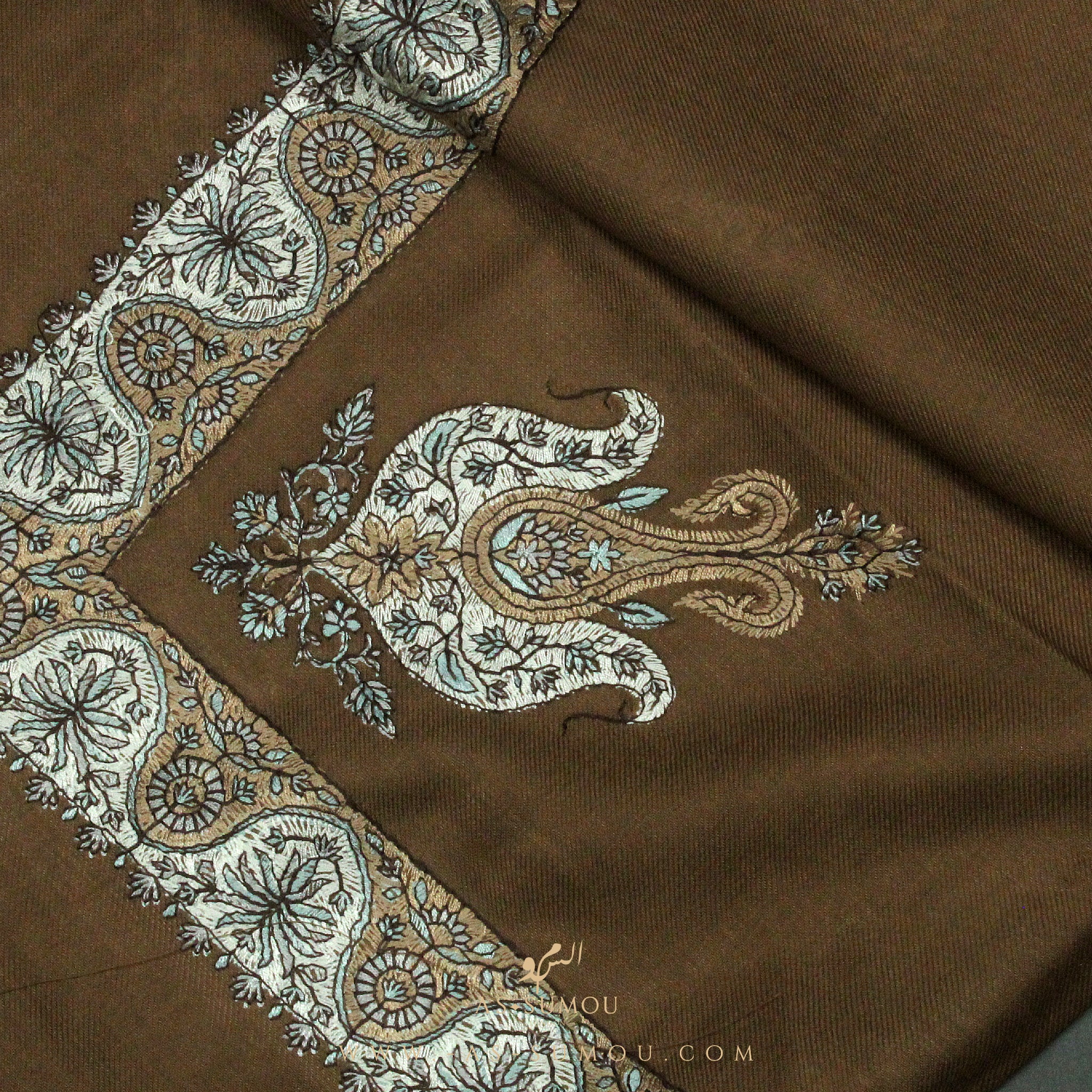 PREMIUM BROWN AUTHENTIC YEMENI SHEMAGH SCARF SE25