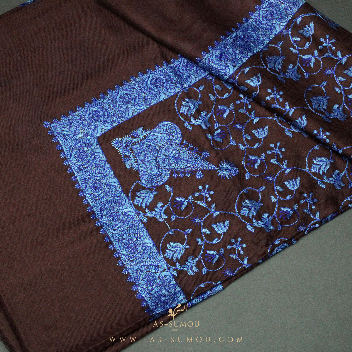 PREMIUM BROWN AUTHENTIC HIJAZI SHEMAGH SCARF HJ1