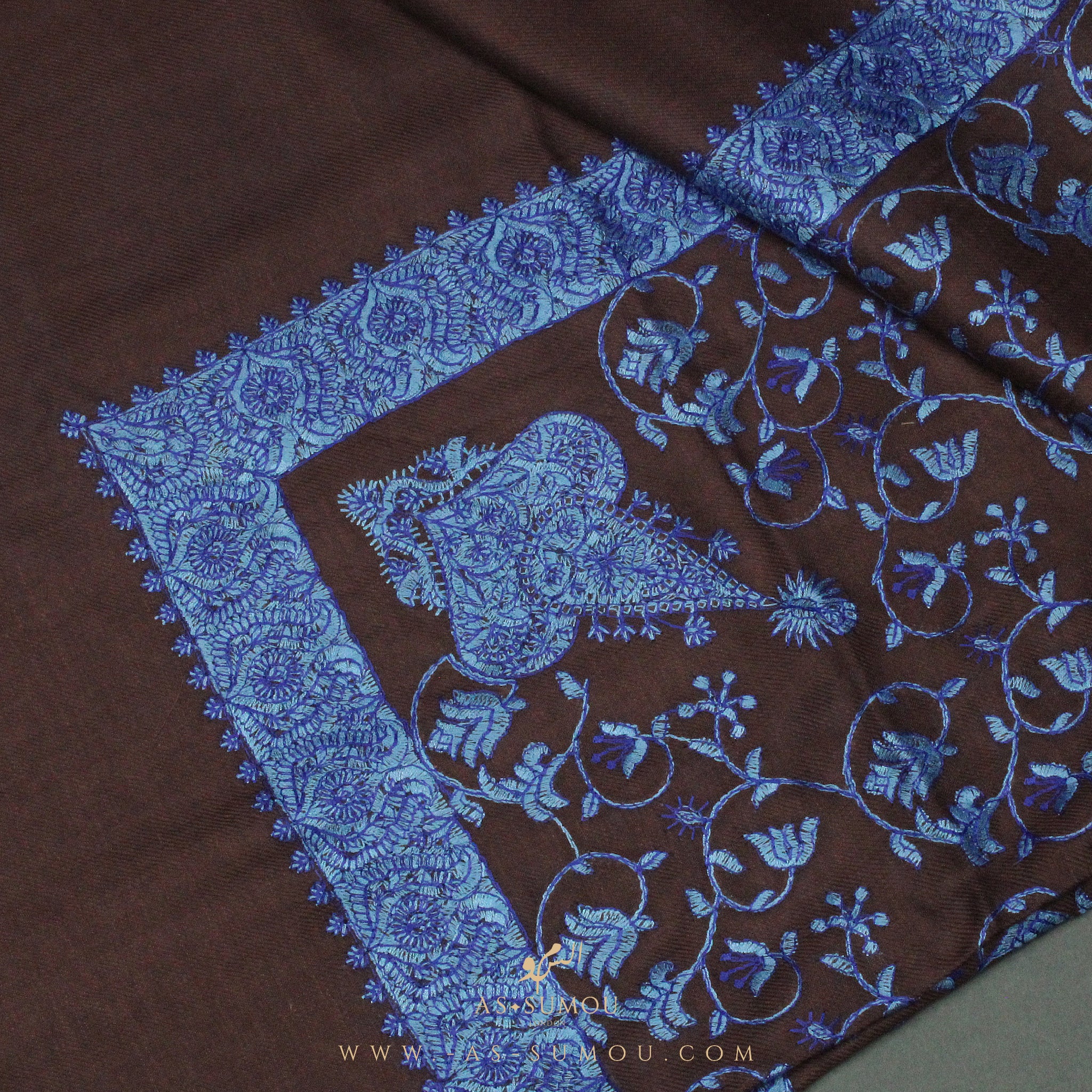 PREMIUM BROWN AUTHENTIC HIJAZI SHEMAGH SCARF HJ1