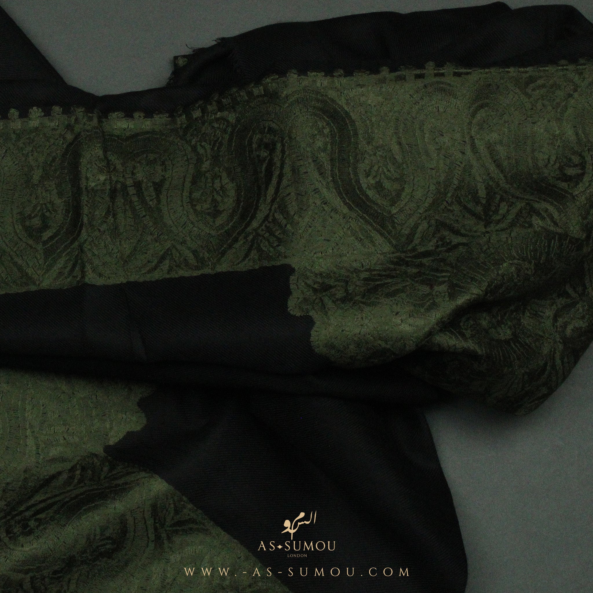 PREMIUM BLACK AUTHENTIC YEMENI SHEMAGH SCARF BL18