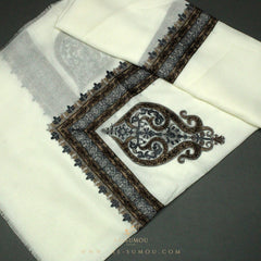 PREMIUM WHITE AUTHENTIC YEMENI SHEMAGH SCARF WH25