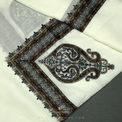 PREMIUM WHITE AUTHENTIC YEMENI SHEMAGH SCARF WH25