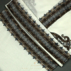 PREMIUM WHITE AUTHENTIC YEMENI SHEMAGH SCARF WH25