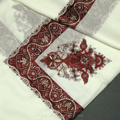 PREMIUM WHITE AUTHENTIC YEMENI SHEMAGH SCARF WH26