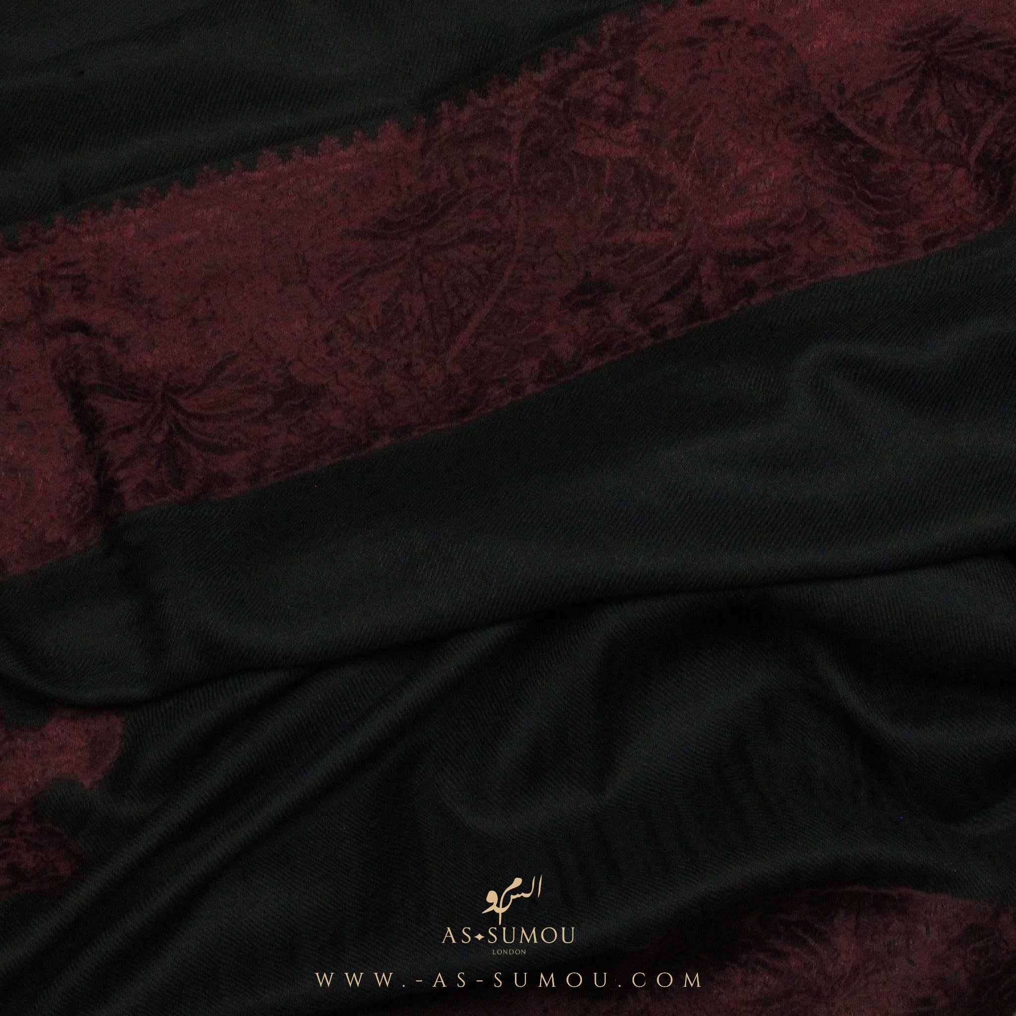 PREMIUM BLACK AUTHENTIC YEMENI SHEMAGH SCARF BL20