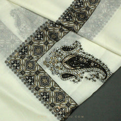 PREMIUM WHITE AUTHENTIC YEMENI SHEMAGH SCARF WH27