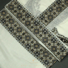 PREMIUM WHITE AUTHENTIC YEMENI SHEMAGH SCARF WH27