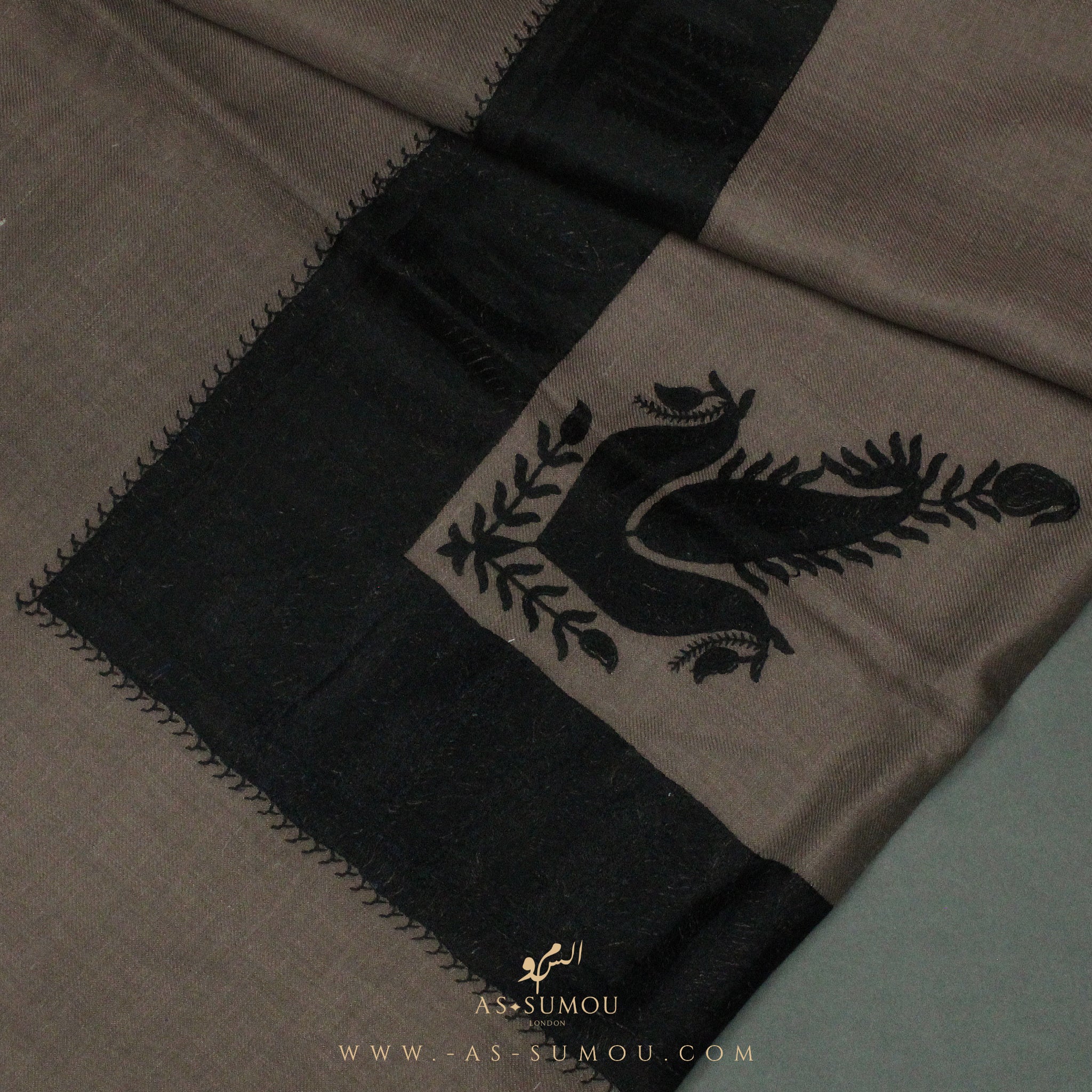 PREMIUM BROWN AUTHENTIC YEMENI SHEMAGH SCARF SE19