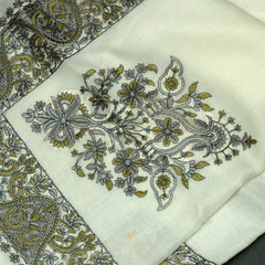 PREMIUM WHITE AUTHENTIC YEMENI SHEMAGH SCARF WH43