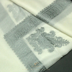 PREMIUM WHITE AUTHENTIC YEMENI SHEMAGH SCARF WH45