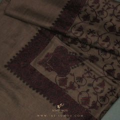 PREMIUM BROWN AUTHENTIC HIJAZI SHEMAGH SCARF HJ9