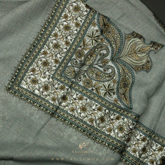 PREMIUM GREY AUTHENTIC OMANI MASSAR SCARF OM43