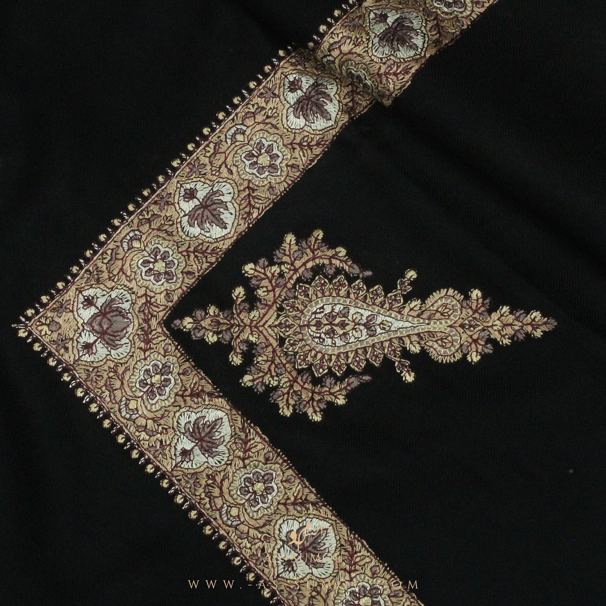 PREMIUM BLACK AUTHENTIC YEMENI SHEMAGH SCARF BL22