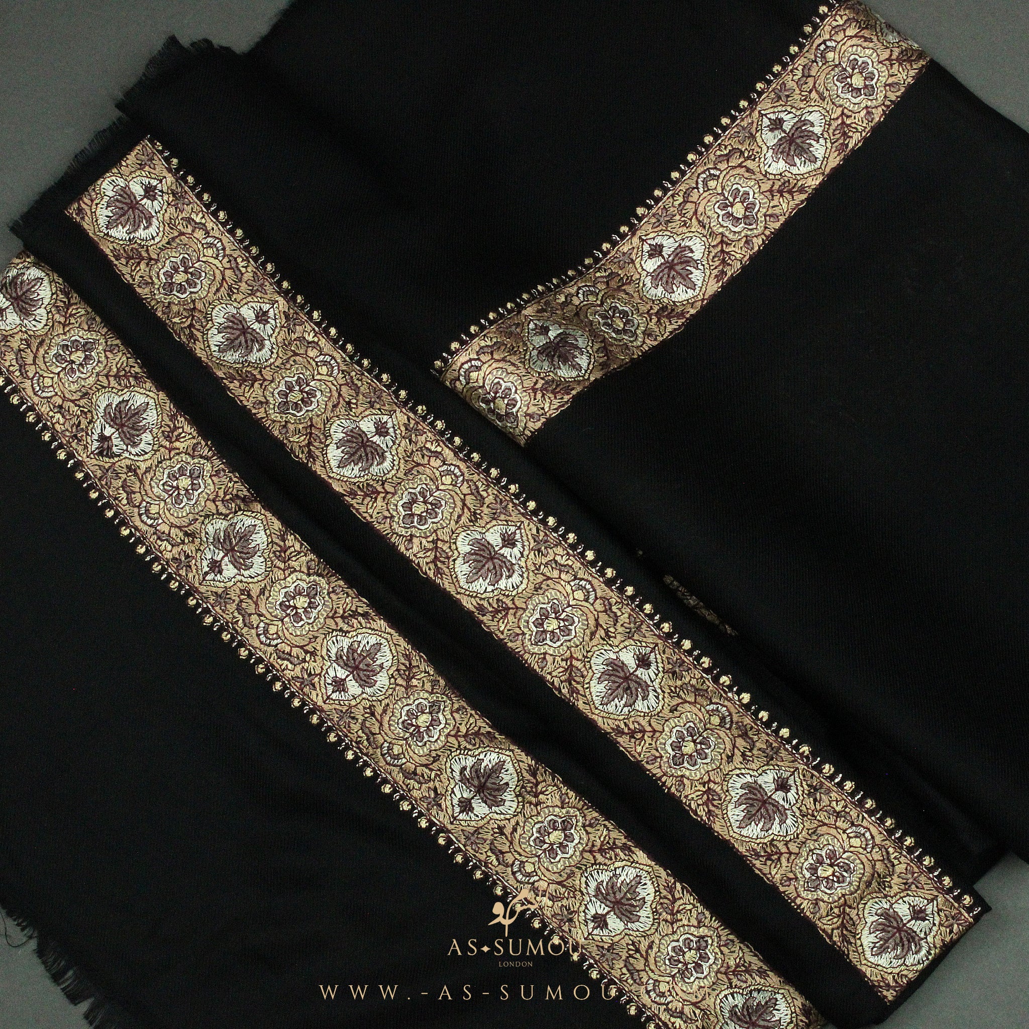 PREMIUM BLACK AUTHENTIC YEMENI SHEMAGH SCARF BL22