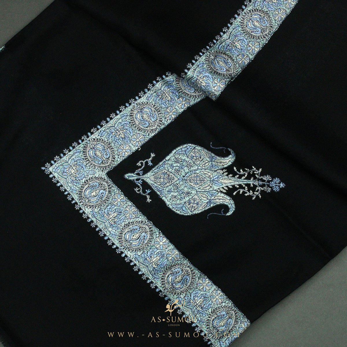 PREMIUM BLACK AUTHENTIC YEMENI SHEMAGH SCARF BL23