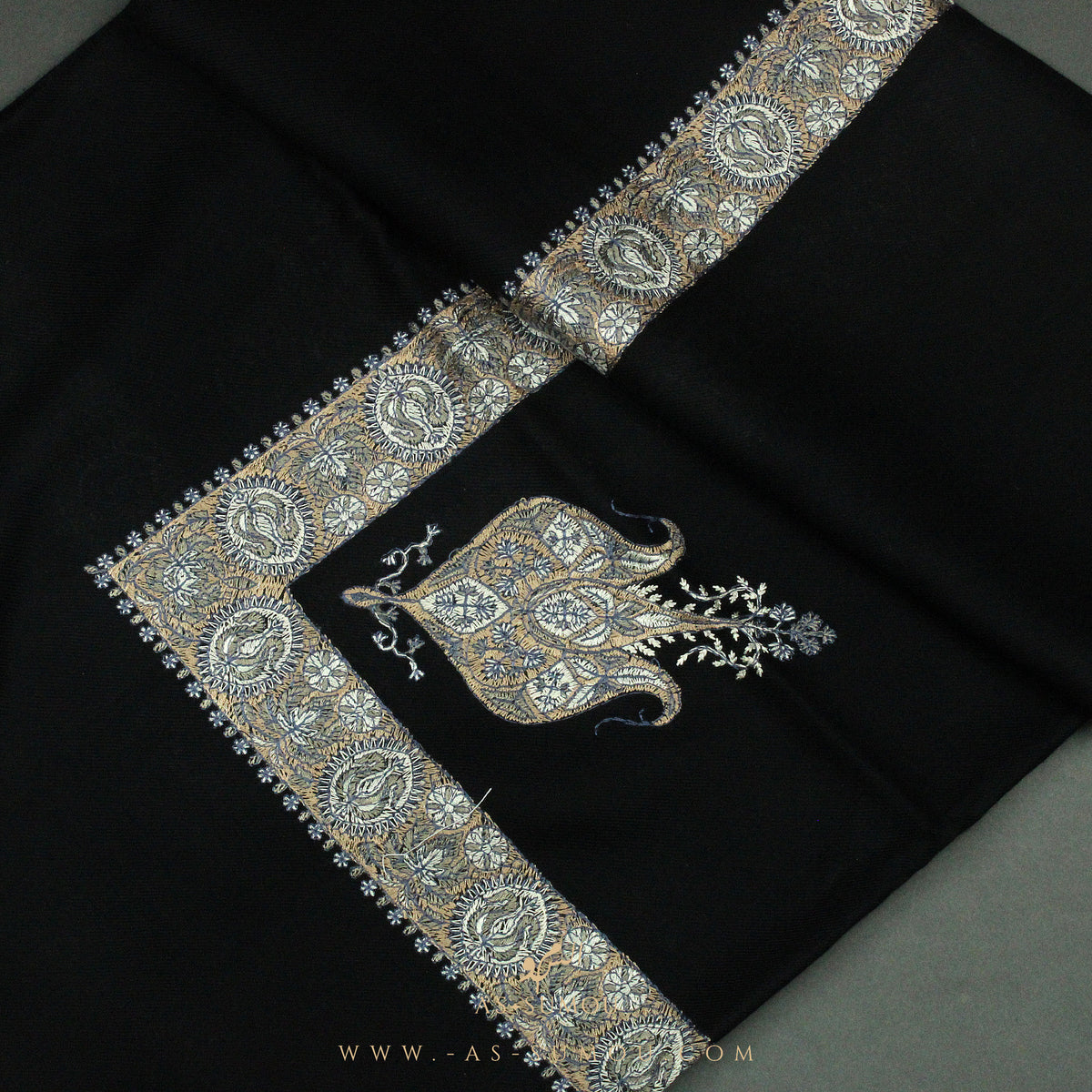 PREMIUM BLACK AUTHENTIC YEMENI SHEMAGH SCARF BL24