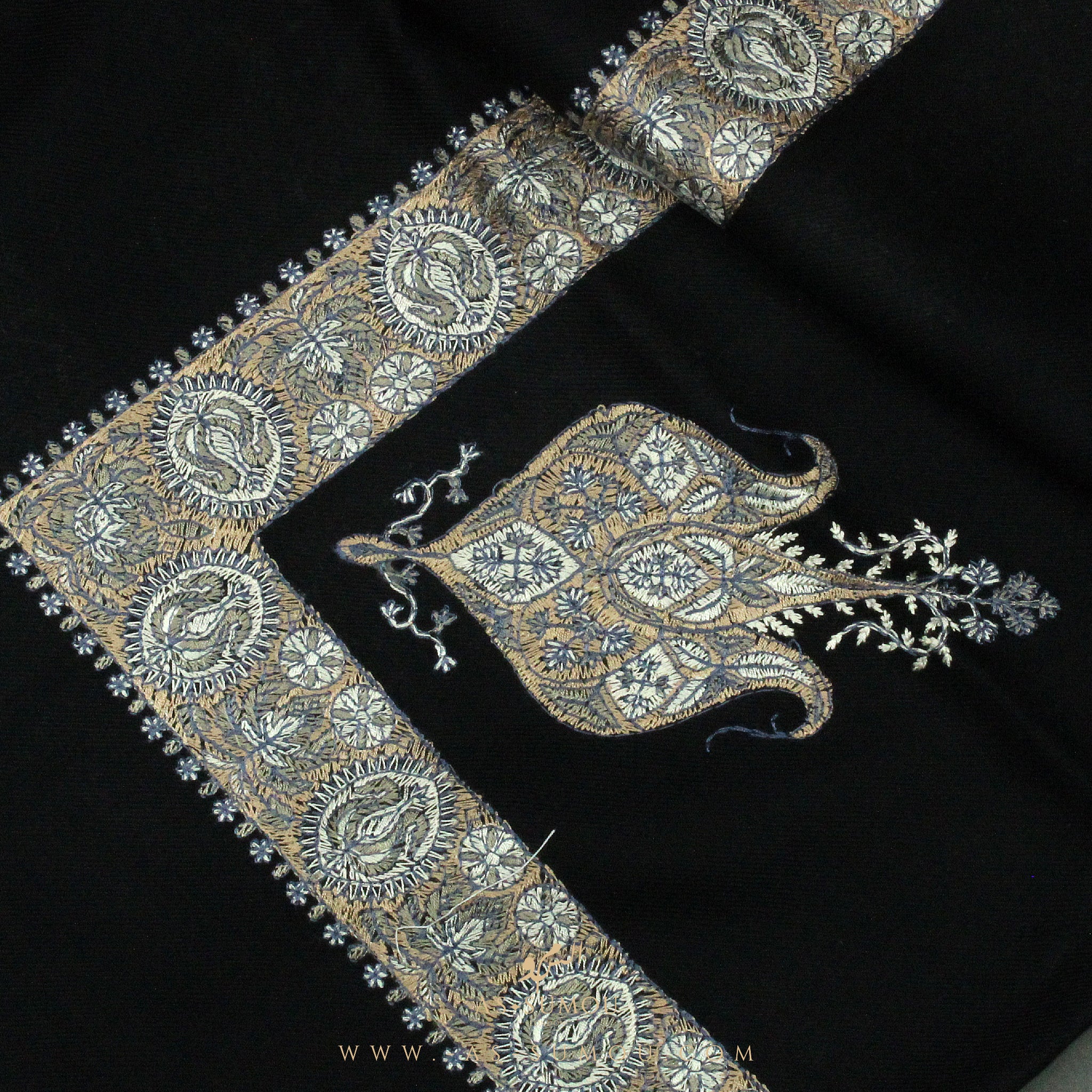 PREMIUM BLACK AUTHENTIC YEMENI SHEMAGH SCARF BL24