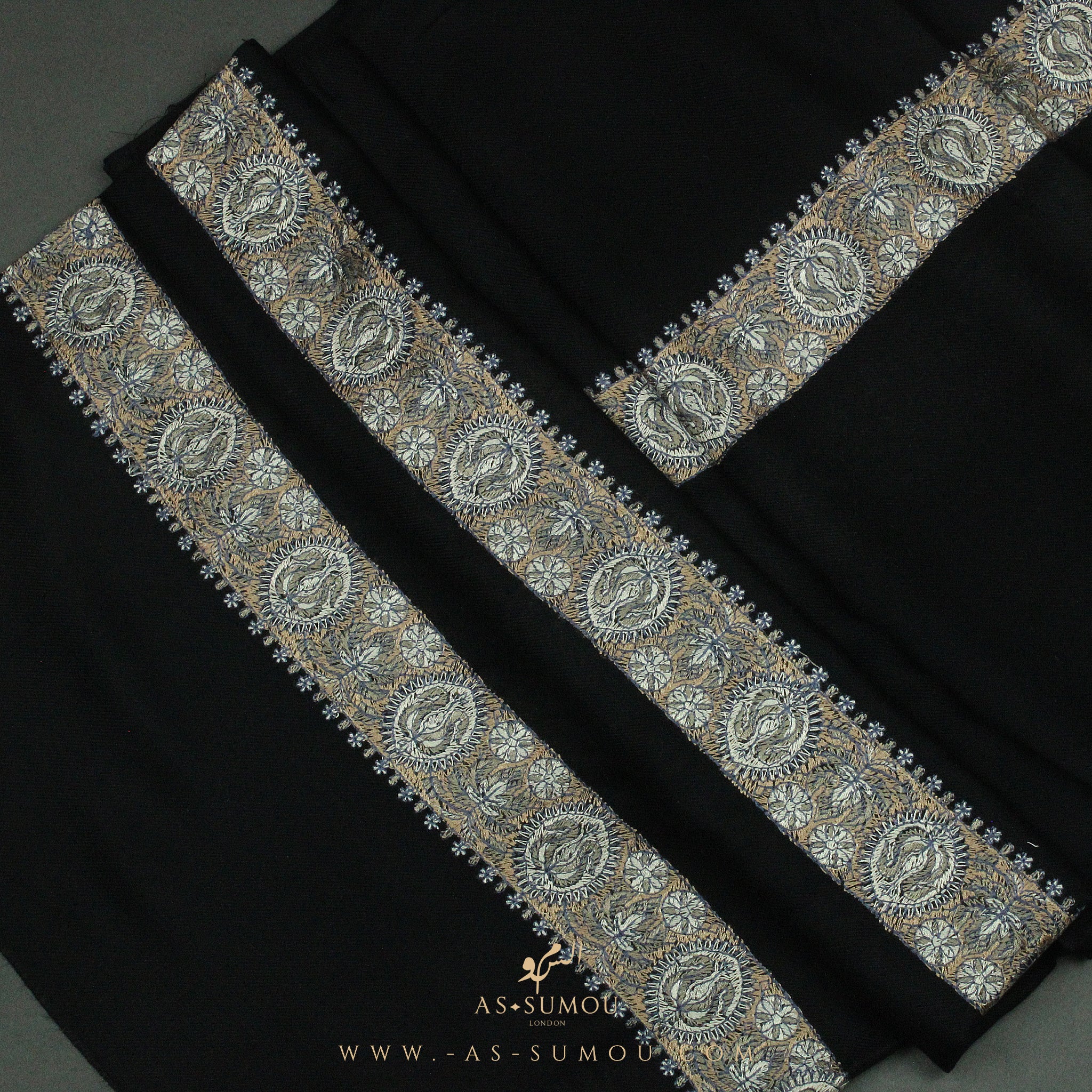 PREMIUM BLACK AUTHENTIC YEMENI SHEMAGH SCARF BL24