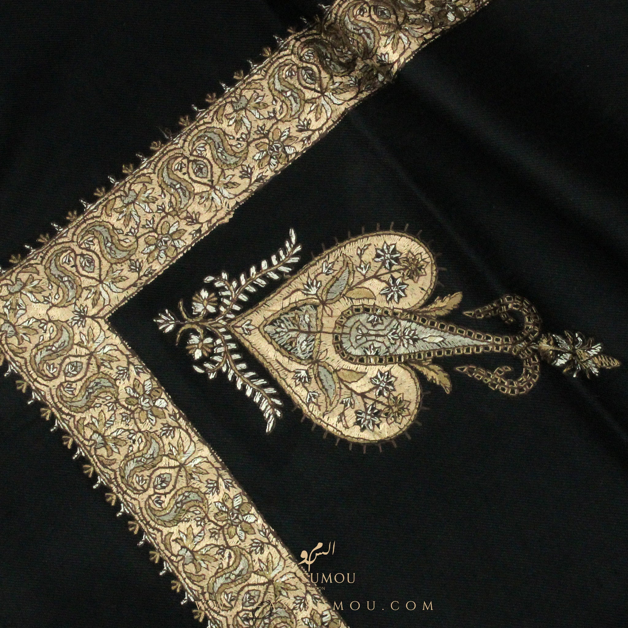 PREMIUM BLACK AUTHENTIC YEMENI SHEMAGH SCARF BL25