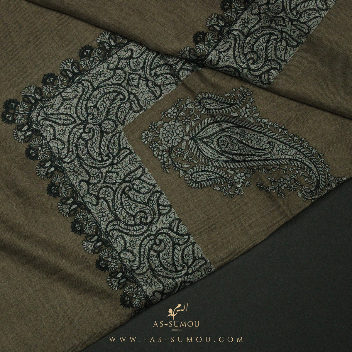 PREMIUM BROWN AUTHENTIC OMANI MASSAR SCARF OM45