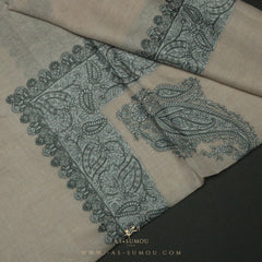 PREMIUM TAUPE AUTHENTIC OMANI MASSAR SCARF OM46