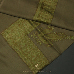 PREMIUM OLIVE ELEGANT QATARI SHEMAGH SCARF QR11